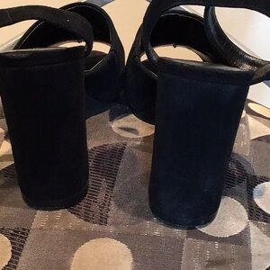 Treasure & Bond Black Suede Block Heel